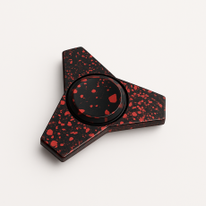  Fidget Spinner Trio Metal - Svart/R&ouml;d