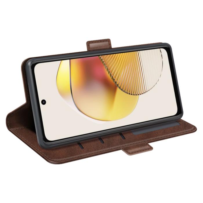 Bild 5,  Motorola Moto G73 5G Fodral Magnetisk Stängning Brun