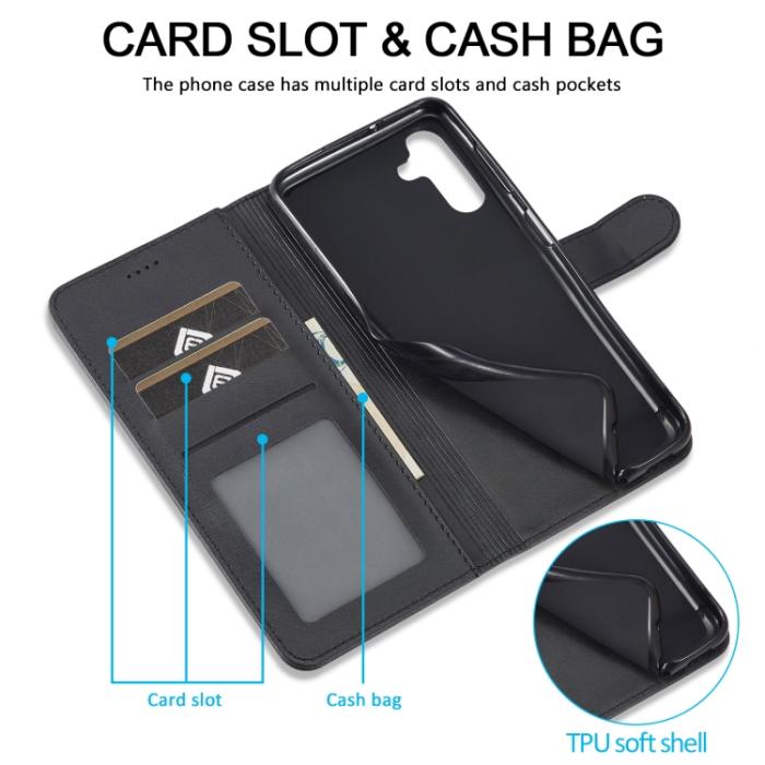 Bild 6, LC.IMEEKE LC.IMEEKE Samsung Galaxy A24 5G Fodral Läder Svart