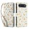  iPhone Air Fodral Rhombus Läder Blommor Vit