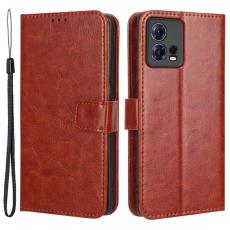  Motorola Edge 30 Fusion 5G Fodral Crazy Horse L&auml;der Brun