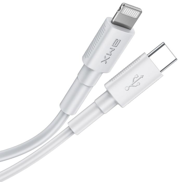 Bild 2, BASEUS Baseus BMX MFi 1.2m 18W USB-C - Lightning Kabel - Vit