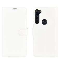  Motorola Moto G Pro - Litchi Pl&aring;nboksfodral - Vit