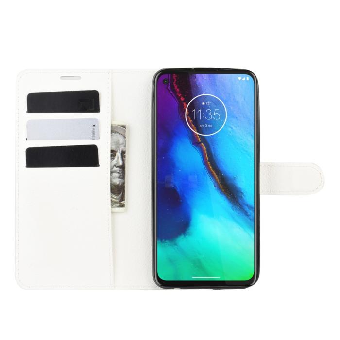 Bild 5,  Motorola Moto G Pro - Litchi Plånboksfodral - Vit