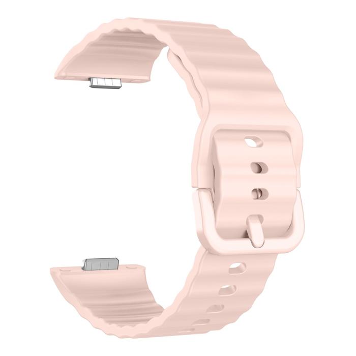 Bild 3, KALEBOL KALEBOL Huawei Watch Fit 4 Pro/4/3 Armband Wave Silikon Rosa