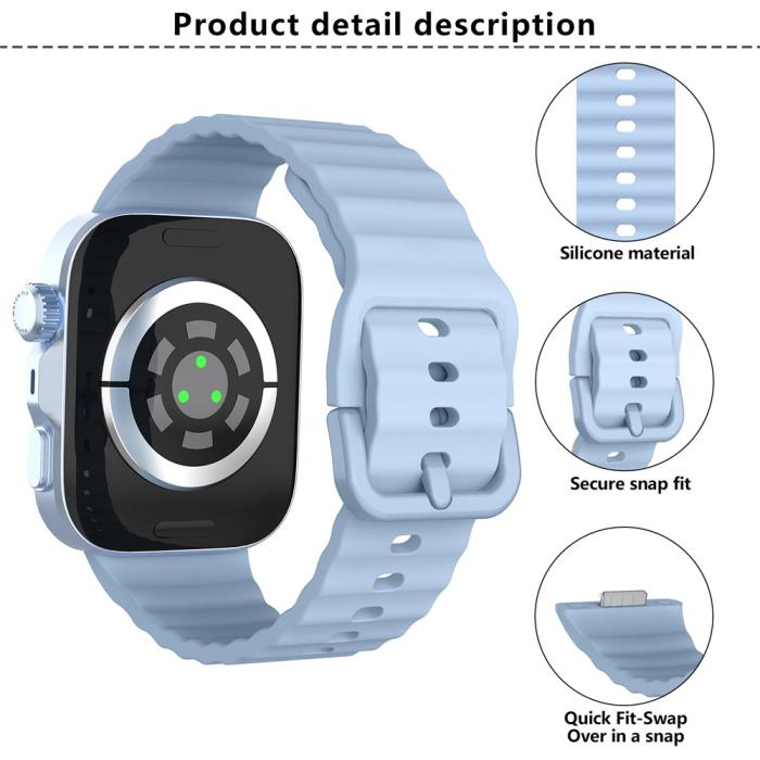 Bild 5, KALEBOL KALEBOL Huawei Watch Fit 4 Pro/4/3 Armband Wave Silikon Rosa