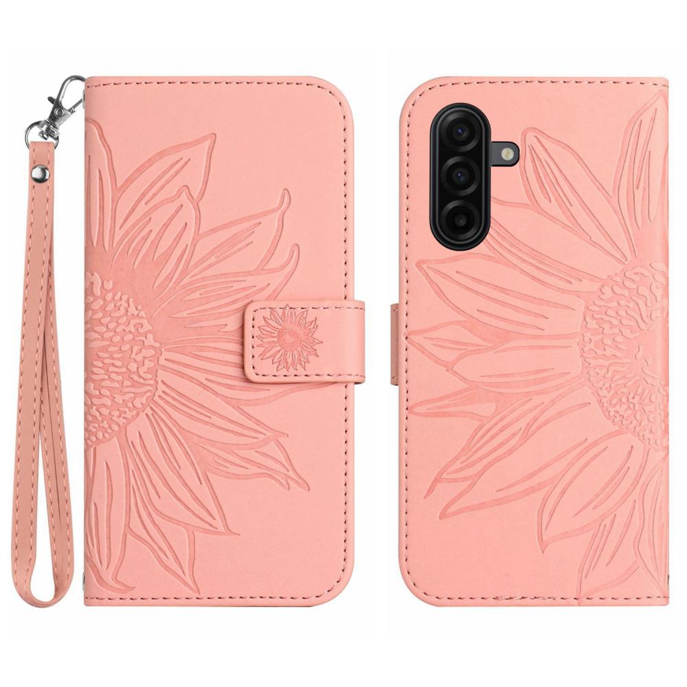  Samsung Galaxy A57 5G Fodral Solros Tryck Rosa
