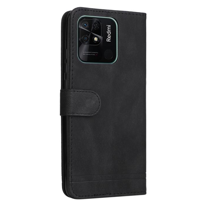 Bild 3,  Xiaomi Redmi 10C Fodral Skin Touch Läder Svart