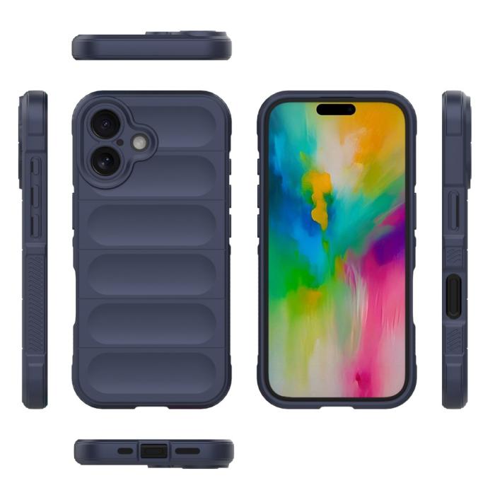 Bild 3,  iPhone 16 Plus Skal Magic Shield Mörk Blå