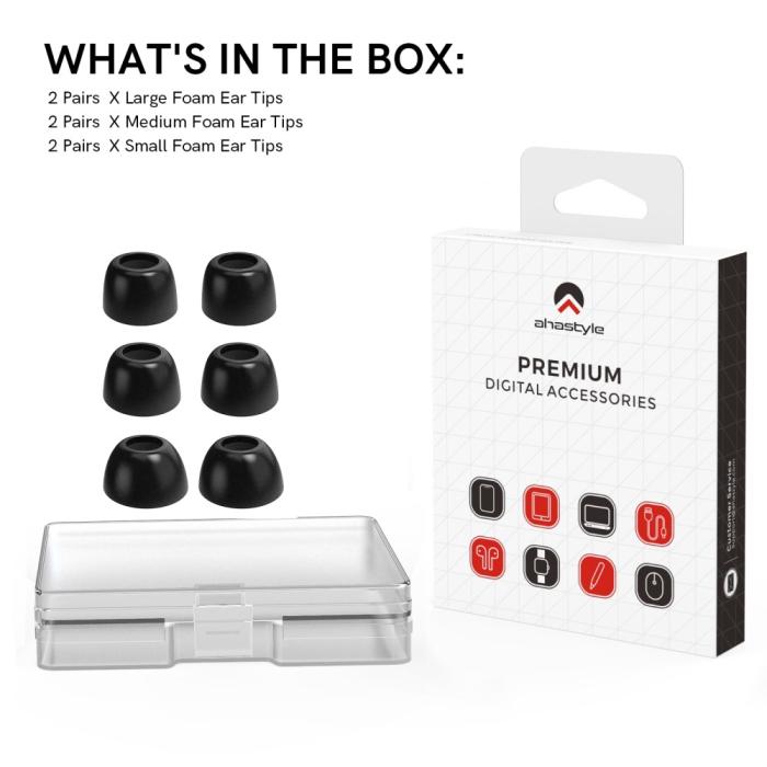 Bild 6,  3-PACK Öronpluggar / Earbuds Galaxy Buds Pro/Buds Pro 2 Svart