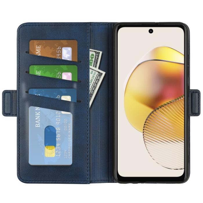 Bild 4,  Motorola Moto G73 5G Fodral Magnetisk Stängning Blå