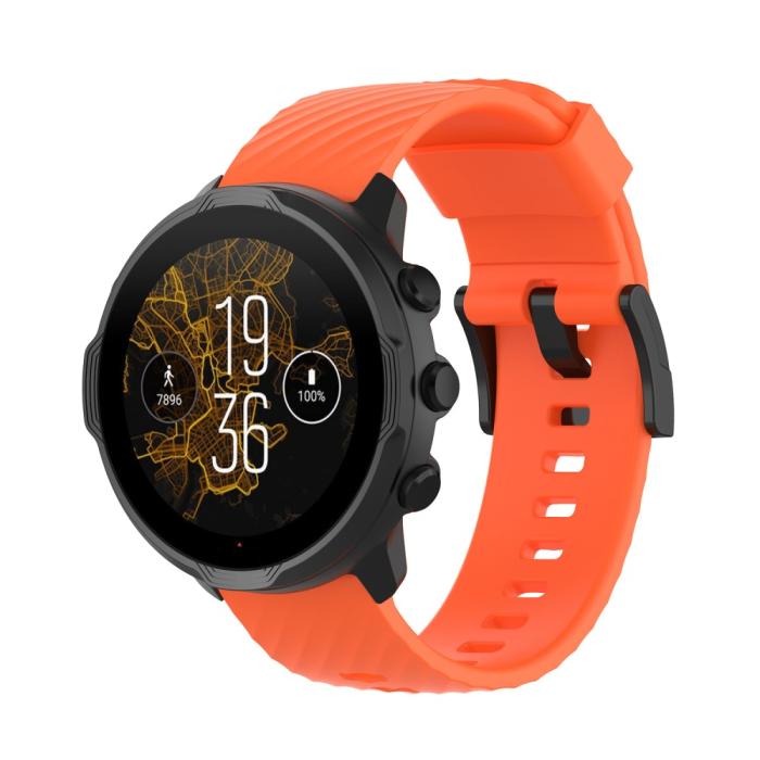 Bild 2,  Silikon Armband För Suunto (24mm) Orange