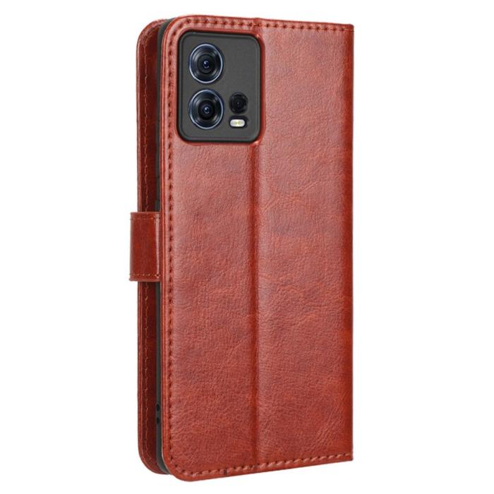 Bild 6,  Motorola Edge 30 Fusion 5G Fodral Crazy Horse Läder Brun