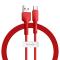 BASEUS Baseus Silica Gel 1m 3A USB-C Kabel - Röd