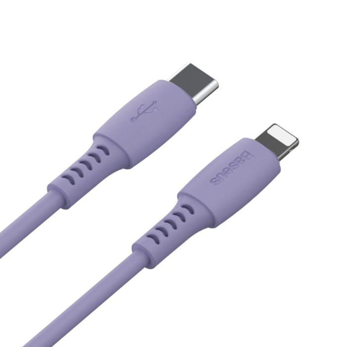 Bild 2, BASEUS Baseus 1.2m 18W USB-C PD - Lightning Kabel - Lila