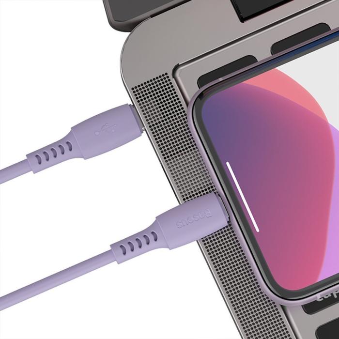 Bild 4, BASEUS Baseus 1.2m 18W USB-C PD - Lightning Kabel - Lila