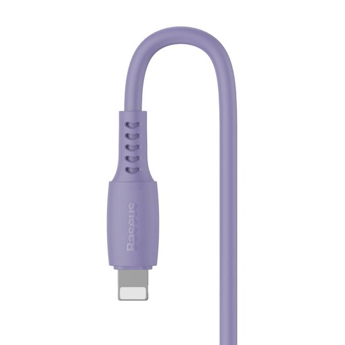 Bild 5, BASEUS Baseus 1.2m 18W USB-C PD - Lightning Kabel - Lila