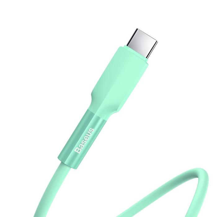 Bild 2, BASEUS Baseus Silica Gel 1m 3A USB-C Kabel - Grön