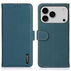 KHAZNEH KHAZNEH iPhone 17 Pro Fodral &Auml;kta L&auml;der Gr&ouml;n