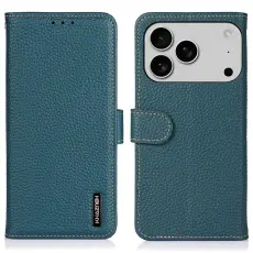KHAZNEH KHAZNEH iPhone 17 Pro Fodral &Auml;kta L&auml;der Gr&ouml;n