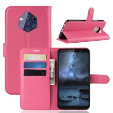  Nokia 9 PureView - Litchi Pl&aring;nboksfodral - Rosa