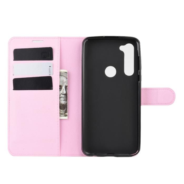 Bild 4,  Motorola Moto G Pro - Litchi Plånboksfodral - Ljus Rosa