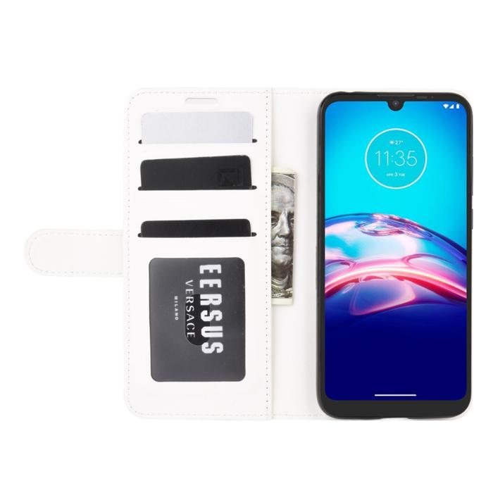 Bild 5,  Motorola Moto E6s (2020) - Crazy Horse Plånboksfodral - Vit