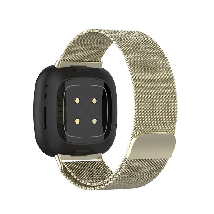 Bild 3,  Milanese Loop Metall Armband Fitbit Versa 3/Fitbit Sense - Guld