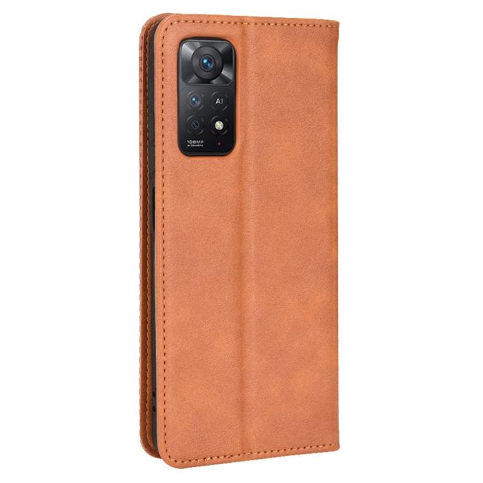 Bild 3,  Xiaomi Redmi Note 11 Pro 5G Fodral Flip Vintage Brun
