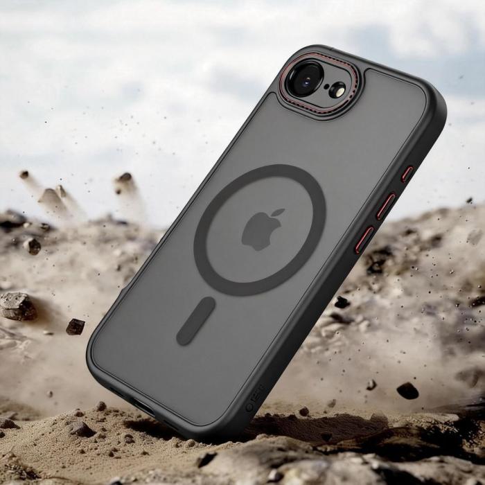 Bild 6, Tech-Protect Tech-Protect iPhone 17e/16e Skal MagSafe MagCam Svart/Röd