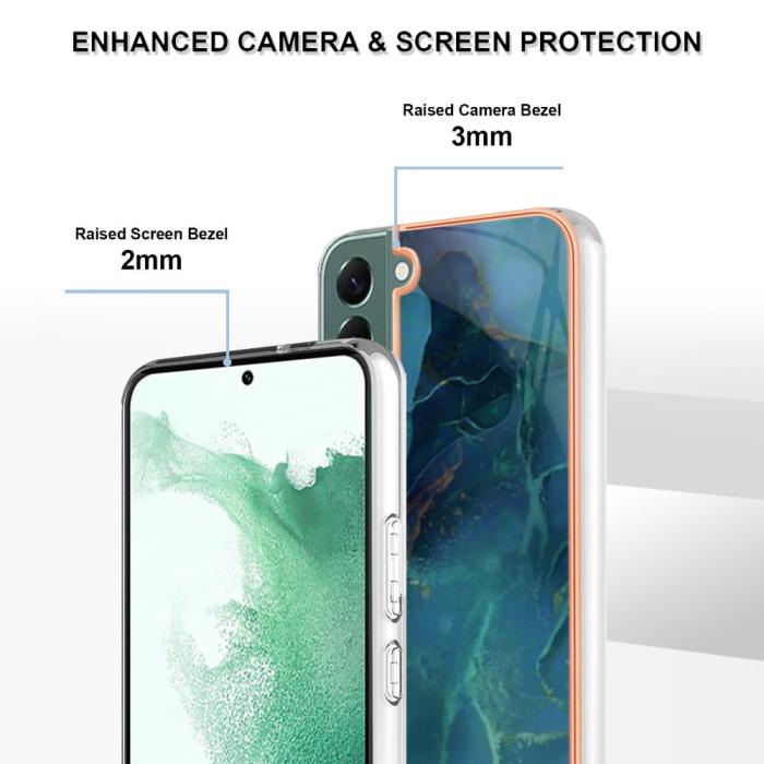 Bild 4,  Samsung Galaxy S23 Plus Skal Marmor TPU Grön