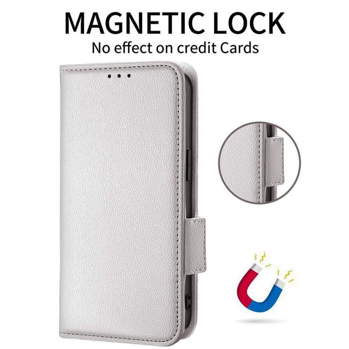 Bild 6,  OnePlus Nord 5 5G Fodral Litchi Läder Vit