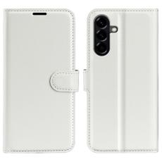  Samsung Galaxy A57 5G Fodral Litchi L&auml;der Vit