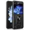  Galaxy Z Flip 6 / 7 FE Skal Armor Hyrbid Ringskal Svart