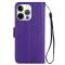  iPhone 13 Pro Max Fodral Crazy Horse Läder Lila