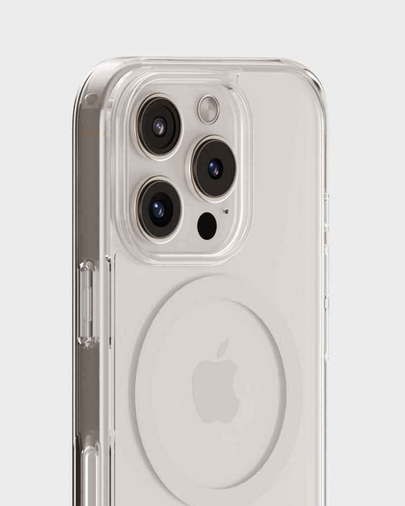 holdit holdit iPhone 16 Pro Max Mobilskal MagSafe Vit/Transparent