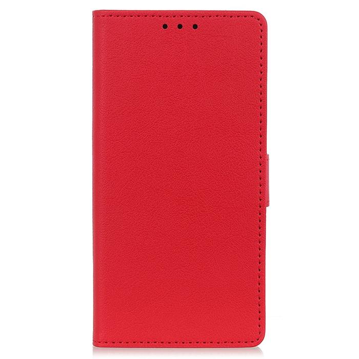 Bild 2,  Motorola Moto G51 Fodral Läder Röd