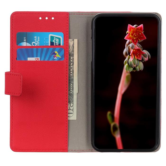 Bild 5,  Motorola Moto G51 Fodral Läder Röd