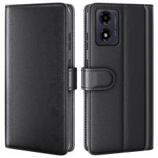  Motorola Moto G04 4G/G24 4G &Auml;kta L&auml;der Fodral Svart