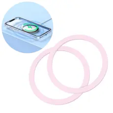 JOYROOM Joyroom 2-PACK MagSafe Magnetiska Metall Ringar Rosa