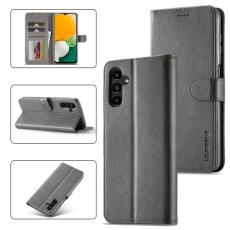 LC.IMEEKE LC.IMEEKE Samsung Galaxy A24 5G Fodral L&auml;der Gr&aring;