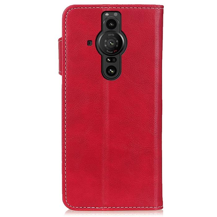 Bild 3,  Sony Xperia Pro-I Fodral S-Line Läder Röd