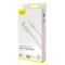 BASEUS Baseus VOOC 1m 5A USB-C QC3.0 Kabel - Vit
