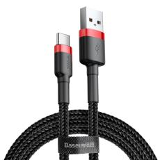 BASEUS Baseus Cafule 2m USB-C QC3.0 Laddningskabel - Svart/R&ouml;d