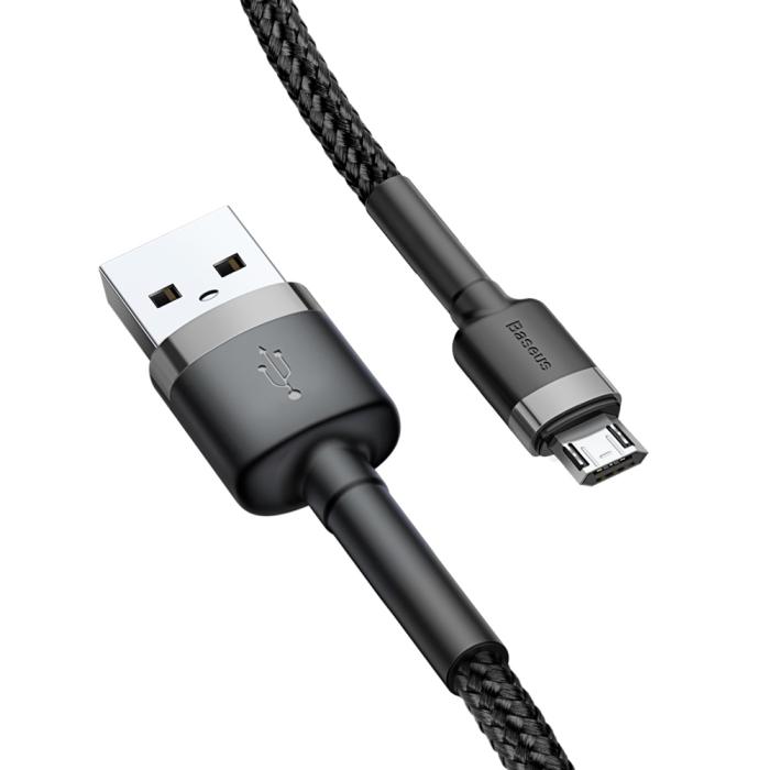 Bild 2, BASEUS Baseus Cafule 1m Micro USB QC3.0 Laddningskabel - Svart/Grå