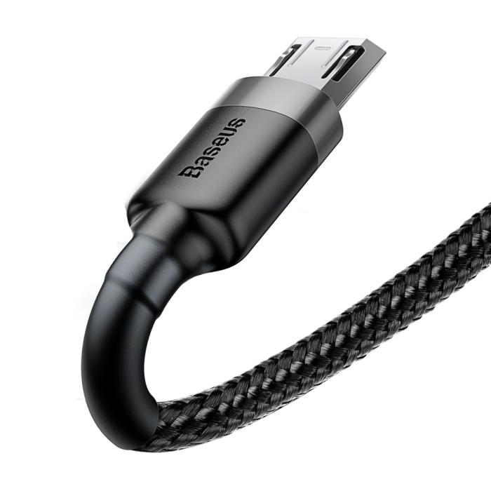 Bild 3, BASEUS Baseus Cafule 2m Micro USB QC3.0 Laddningskabel - Svart/Grå