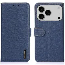 KHAZNEH KHAZNEH iPhone 17 Pro Fodral &Auml;kta L&auml;der Bl&aring;
