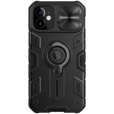 NILLKIN iPhone 12 Mini - NILLKIN CamShield Armor Ring Skal - Svart