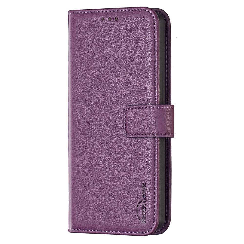 BINFEN BINFEN iPhone 17 Pro Fodral Läder Mörk Lila