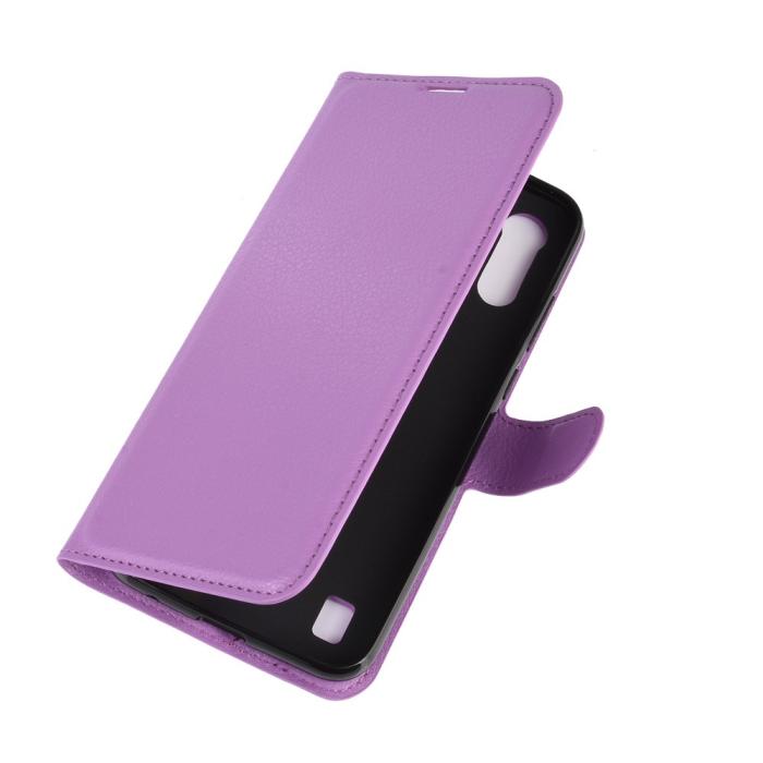 Bild 2,  Motorola Moto E6s (2020) - Litchi Plånboksfodral - Lila